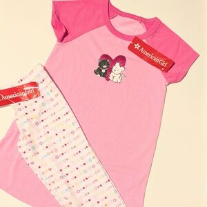 American Girl I Love Pets Pajamas Size 7/8 Unused Licorice & Coconut